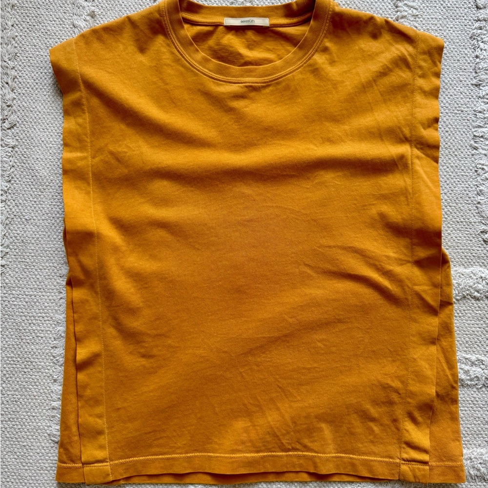 Sessun Mustard Sleeveless Top